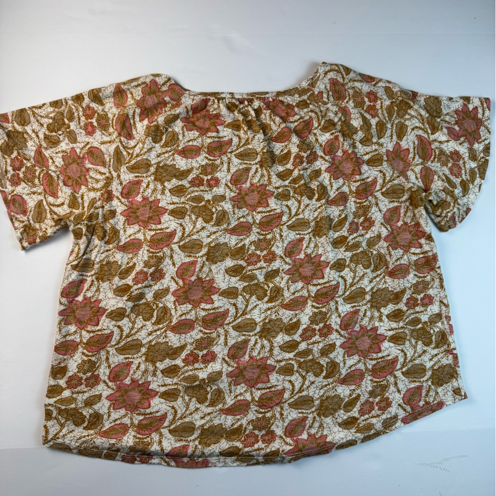 Lucky Brand Pink and Brown Floral Blouse - Picture 7 of 7